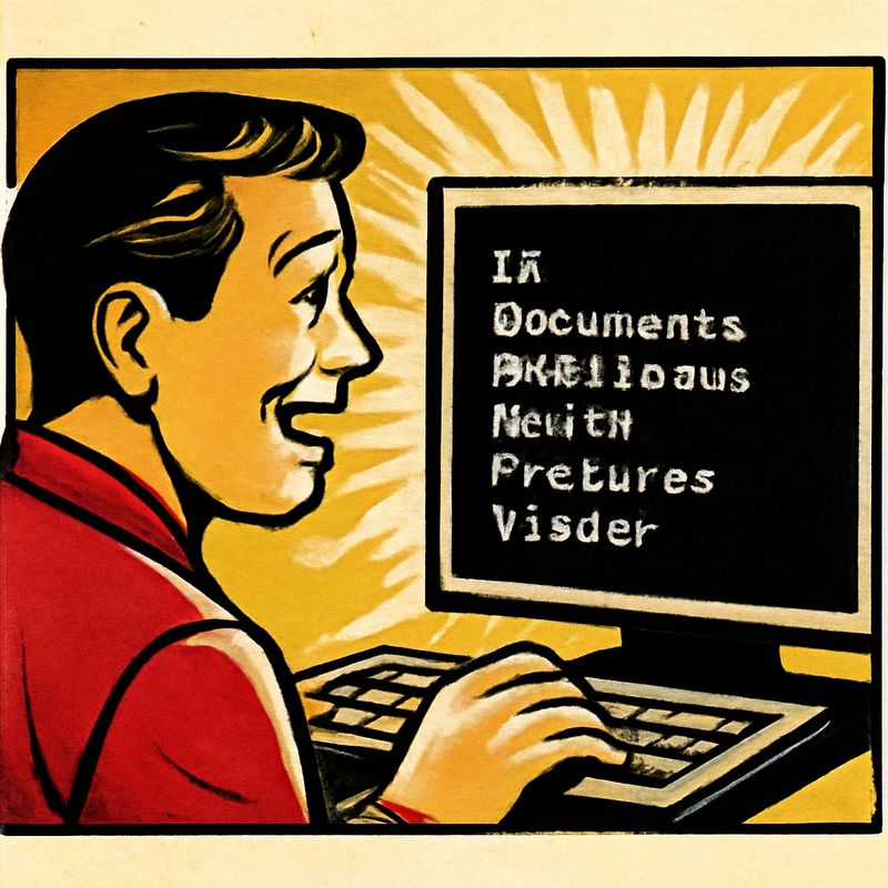 A dark terminal window with a blinking cursor. The user has typed 'ls' and the terminal shows a clean list of files and folders. Minimal, crisp, monospace font on black background.
